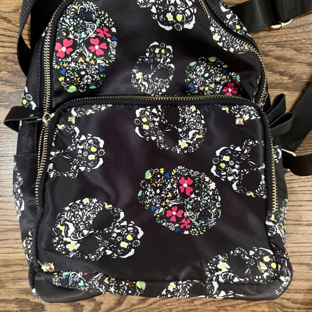 New Black Satin Medium Size BackPack